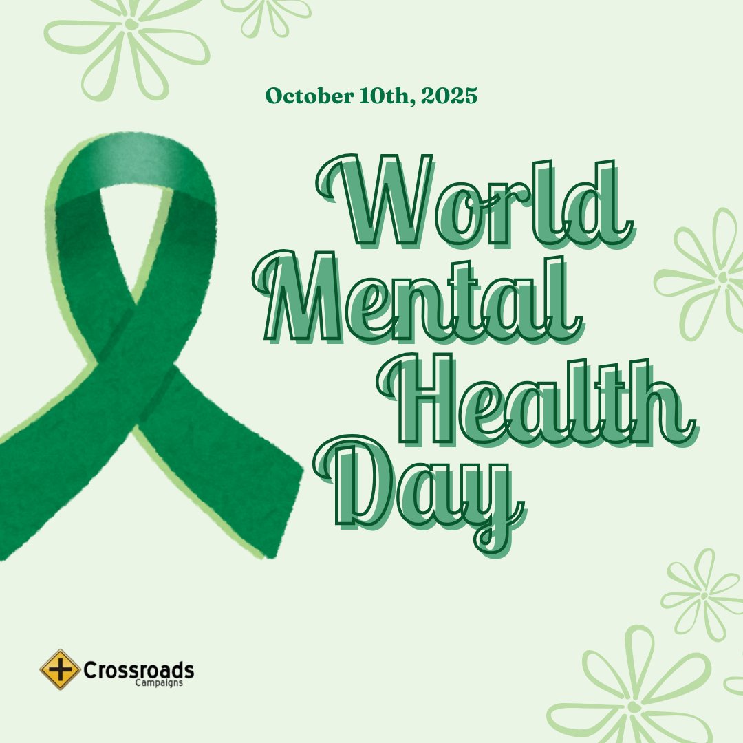 CrossroadsCmpns's tweet photo. CCS wishes you a happy World Mental Health Day and reminds you that taking care of your mind is just important as taking care of your body! https://t.co/Qq66wTwCND