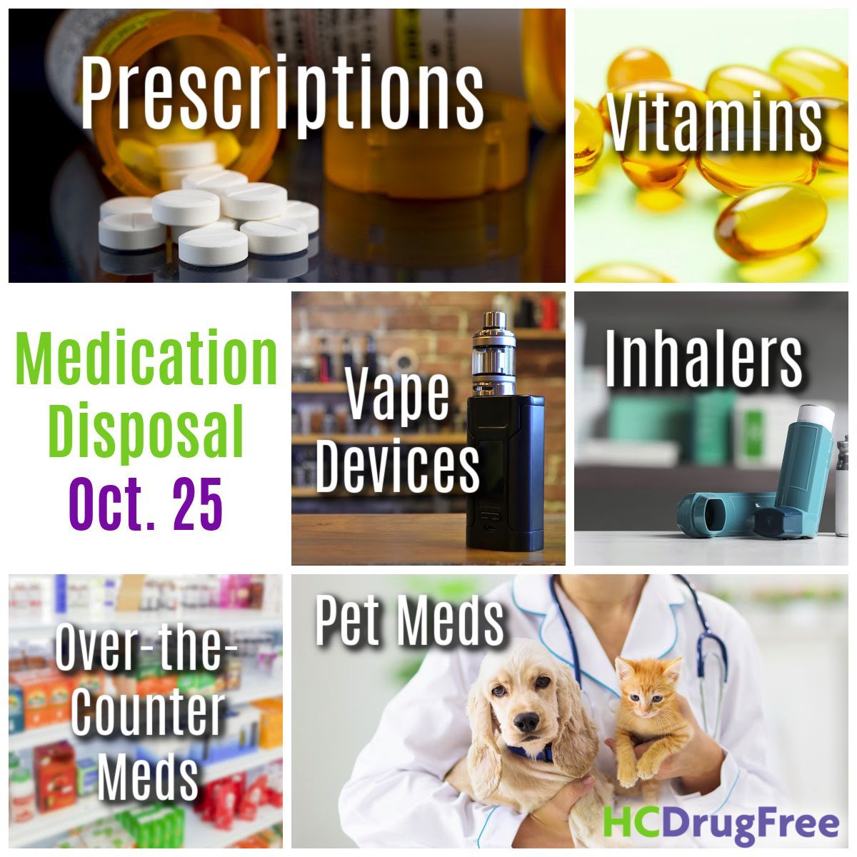 🚭💊 National Prescription Drug Take-Back Day is your chance to safely dispose of unused or expired medications -- right here in Howard County!

📍 Drop off at the Wilde Lake Village Center parking lot

Oct. 25, 2025 from 10 a.m. – 2 p.m.

Learn more ➡️ hcdrugfree.org/drug-take-back…