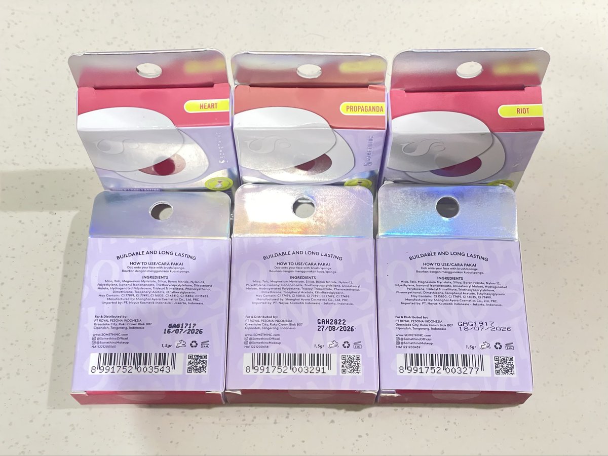 minyourbae's tweet photo. Wts blush somethinc shade heart,riot,propaganda

Exp tertera di pict

Satunya 35rb 
Bisa oyen yaaaaa https://t.co/hRqHHs6mJ1
