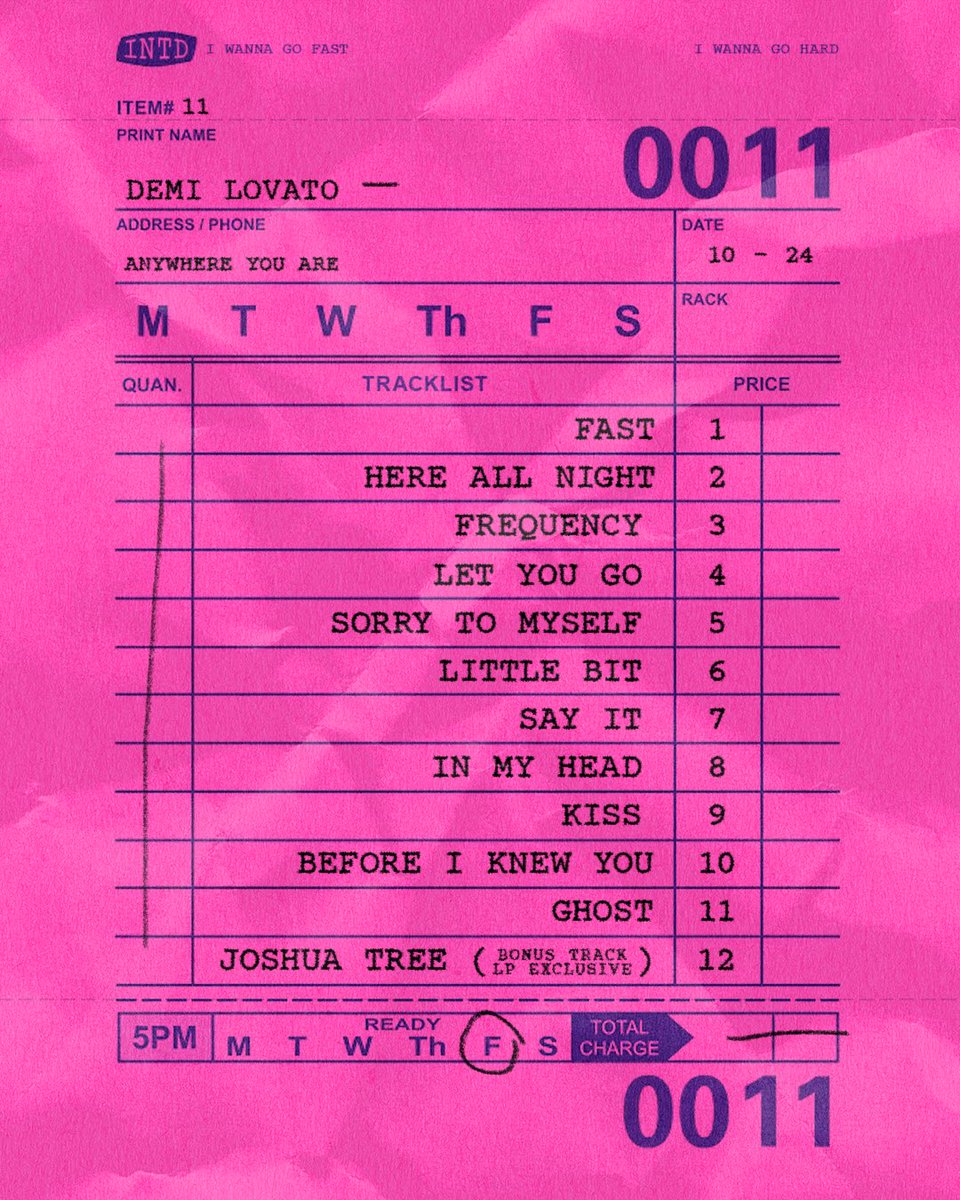IT’S NOT THAT DEEP - DEMI LOVATO

OFFICIAL TRACKLIST 💋 OUT 10/24

itsnotthatdeep.com