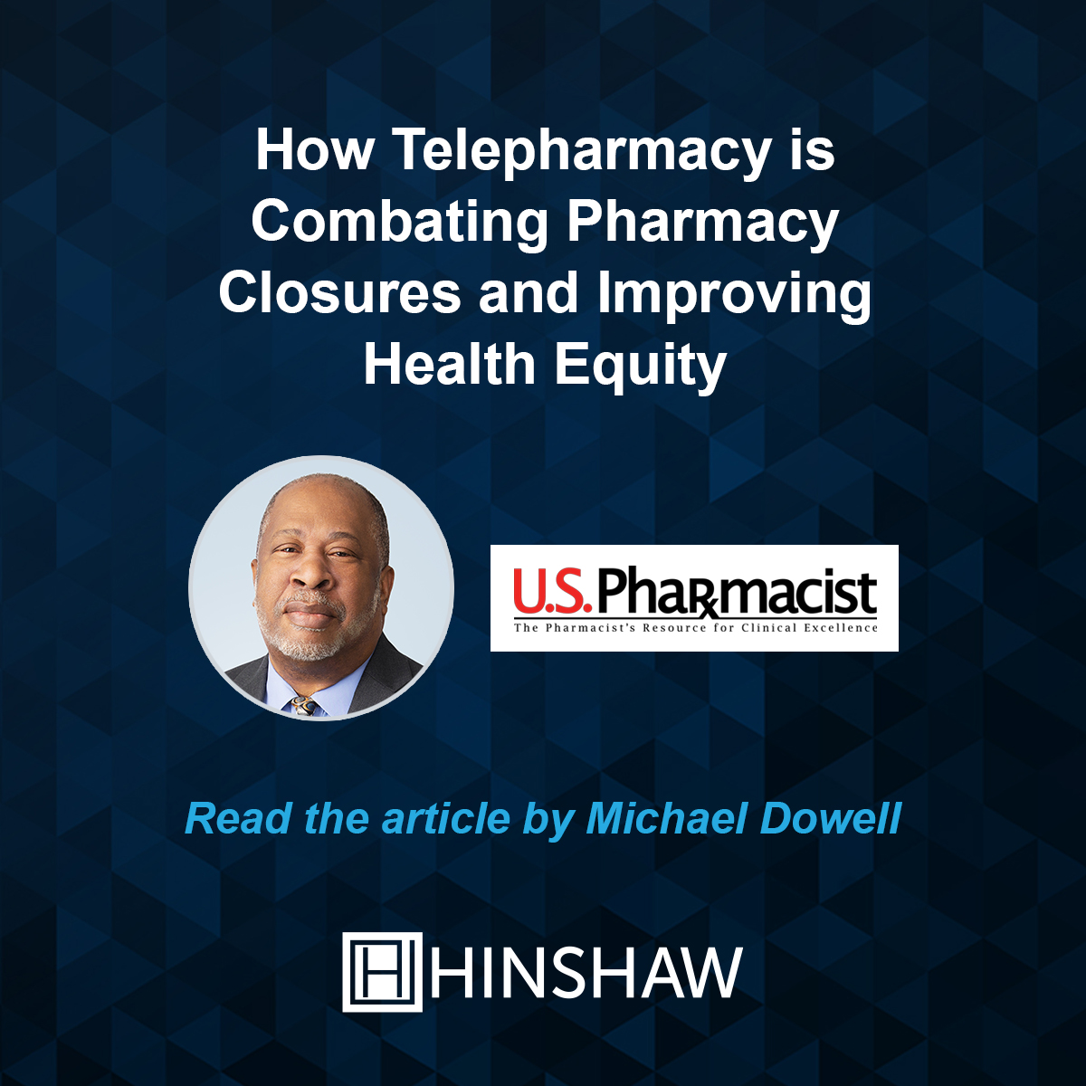 hinshaw's tweet photo. Telepharmacy can transform access to #healthcare, but state laws create complex #compliance challenges for health systems and multistate operators.

Read Hinshaw partner Michael Dowell’s @USPharmacist analysis of these #telepharmacy regulatory challenges: https://t.co/r57Qj0CkU7 https://t.co/VQJiUH086L