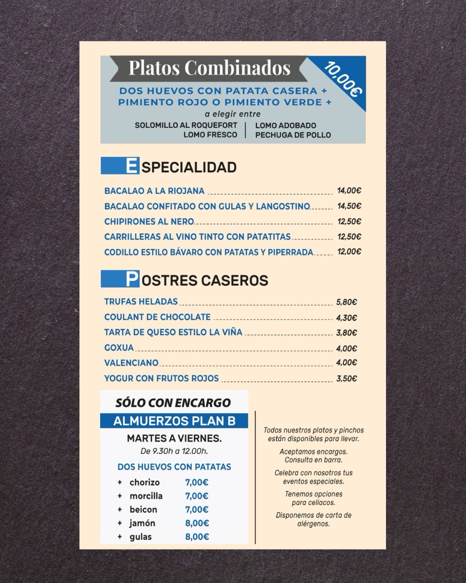 planbdemiranda's tweet photo. A la 4ª va la vencida... Vamosss a por ellos ⚽
16:15 Mirandés &amp; Mirandés
Antes a partir de las 13:00 Zamburiñas, Rejos y Calamares desde Cantabria
Comida casera &amp; Carta Plan B 🤭
¡Puedes reservar para comer aquí o llevar!
¡Llámanos al 947 022 079! https://t.co/Dmr76OHdS5