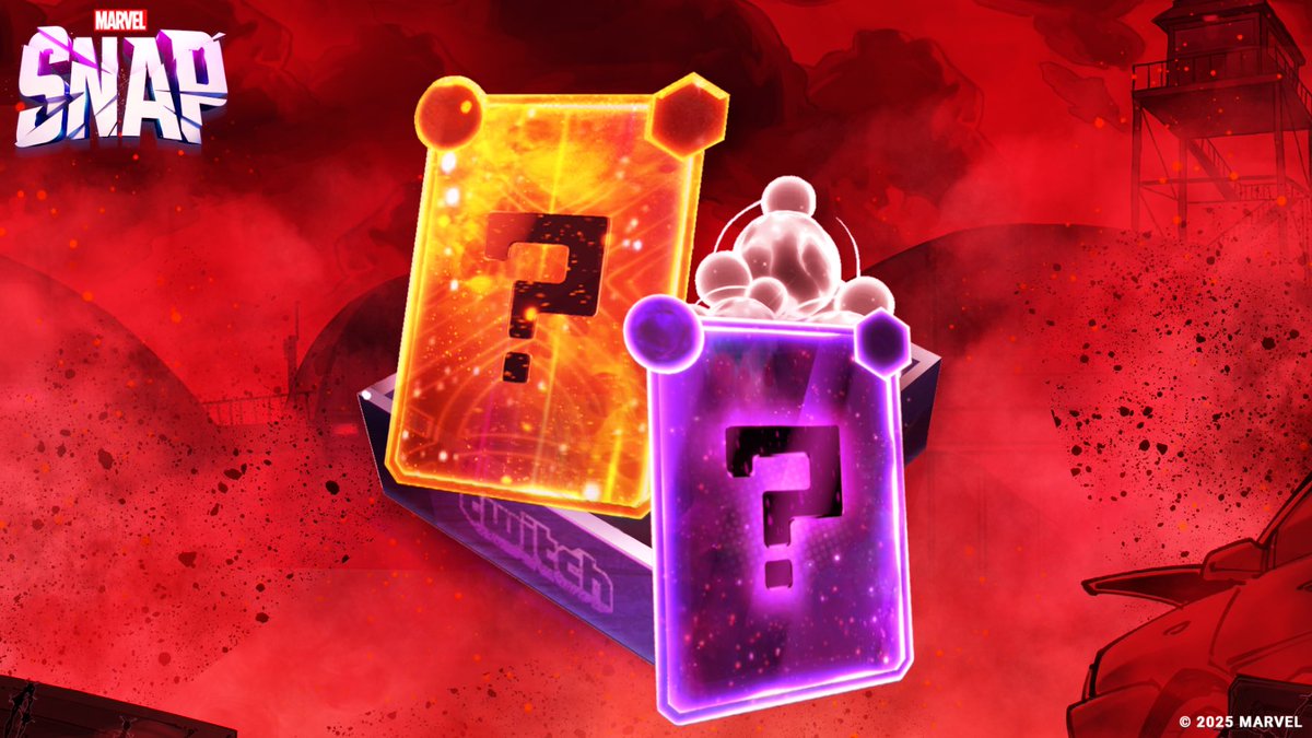 TWITCH DROPS ARE BACK 😱 
 
Tune into the official <a href="/MARVELSNAP/">MARVEL SNAP</a> twitch channel for the final GOLDEN GAUNTLET Qualifier TOMORROW 10/11 🗓️ 

Watch:

🫧 1 hour for 65 Random Boosters
🃏 3 hours for a Mystery Variant
🎁 5 hours for a Premium Mystery Variant