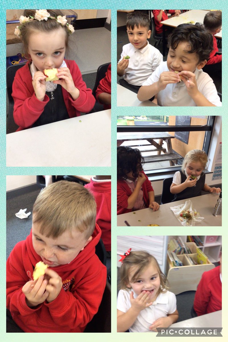 Peeling, chopping and tasting a variety of fruits in DT! 🍎 🥝 🍈 🍍