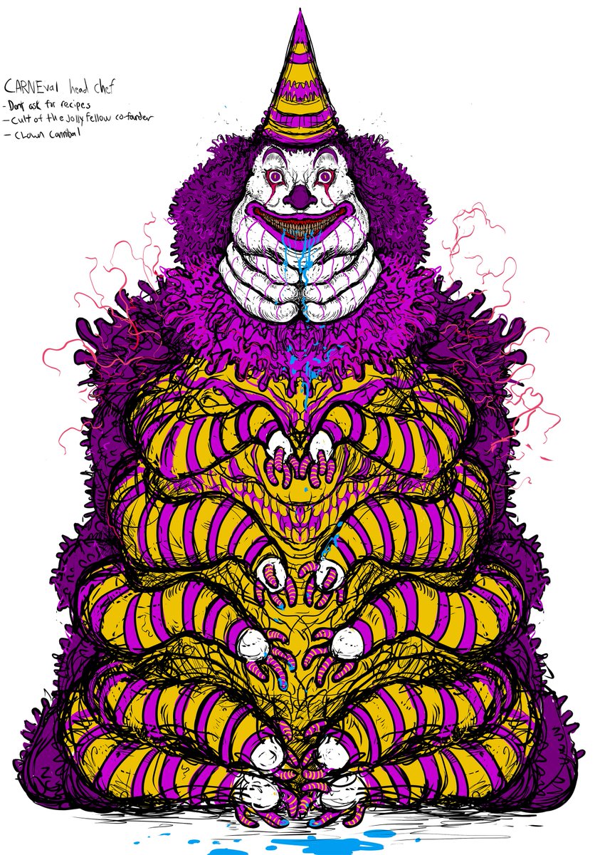 Carapace777's tweet image. Cannibal Clown/Feral Jester/Mime Inquisitor