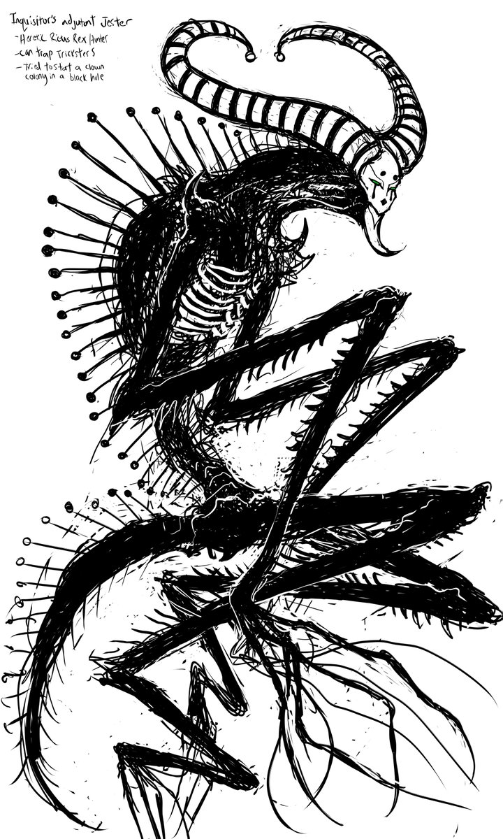 Carapace777's tweet image. Cannibal Clown/Feral Jester/Mime Inquisitor