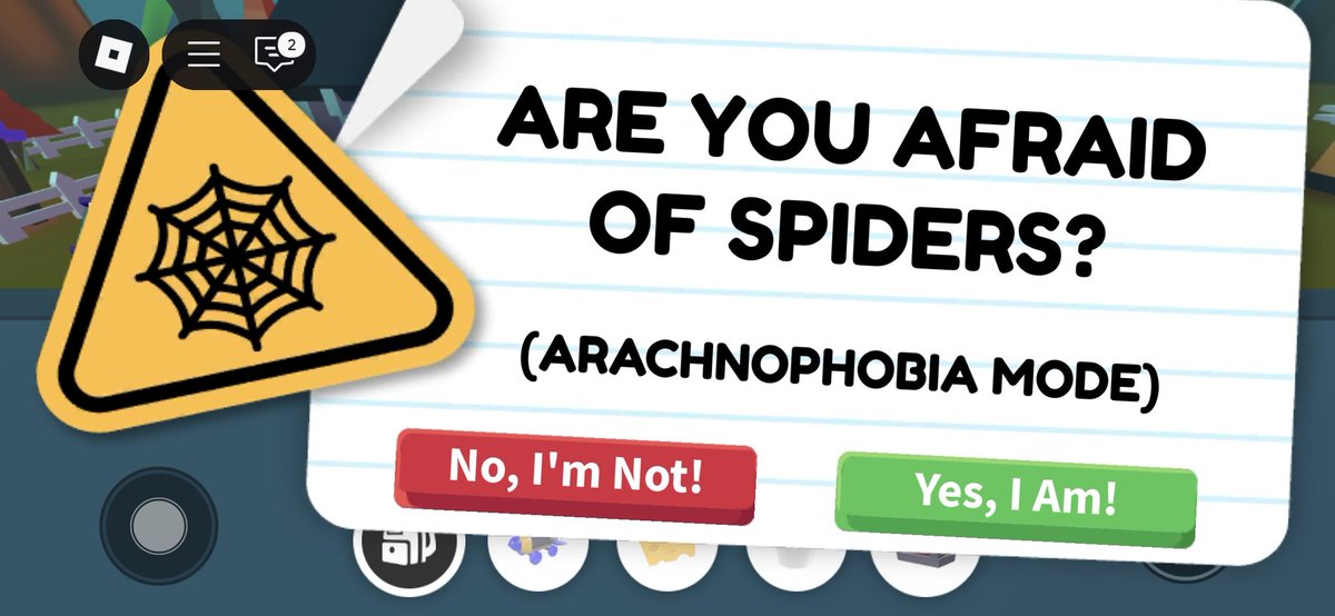 MEM0RIAARIA's tweet image. This scared me more than the spiders did lol. #AdoptMeRoblox
