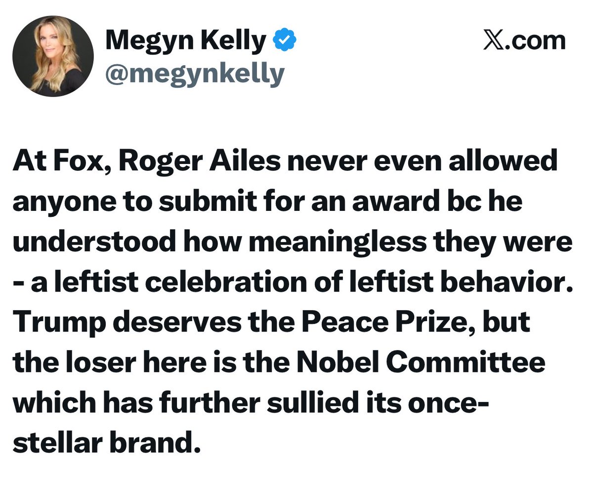 The way they’re trying so hard to cope with him not winning the Nobel, it’s literally life giving. 😂