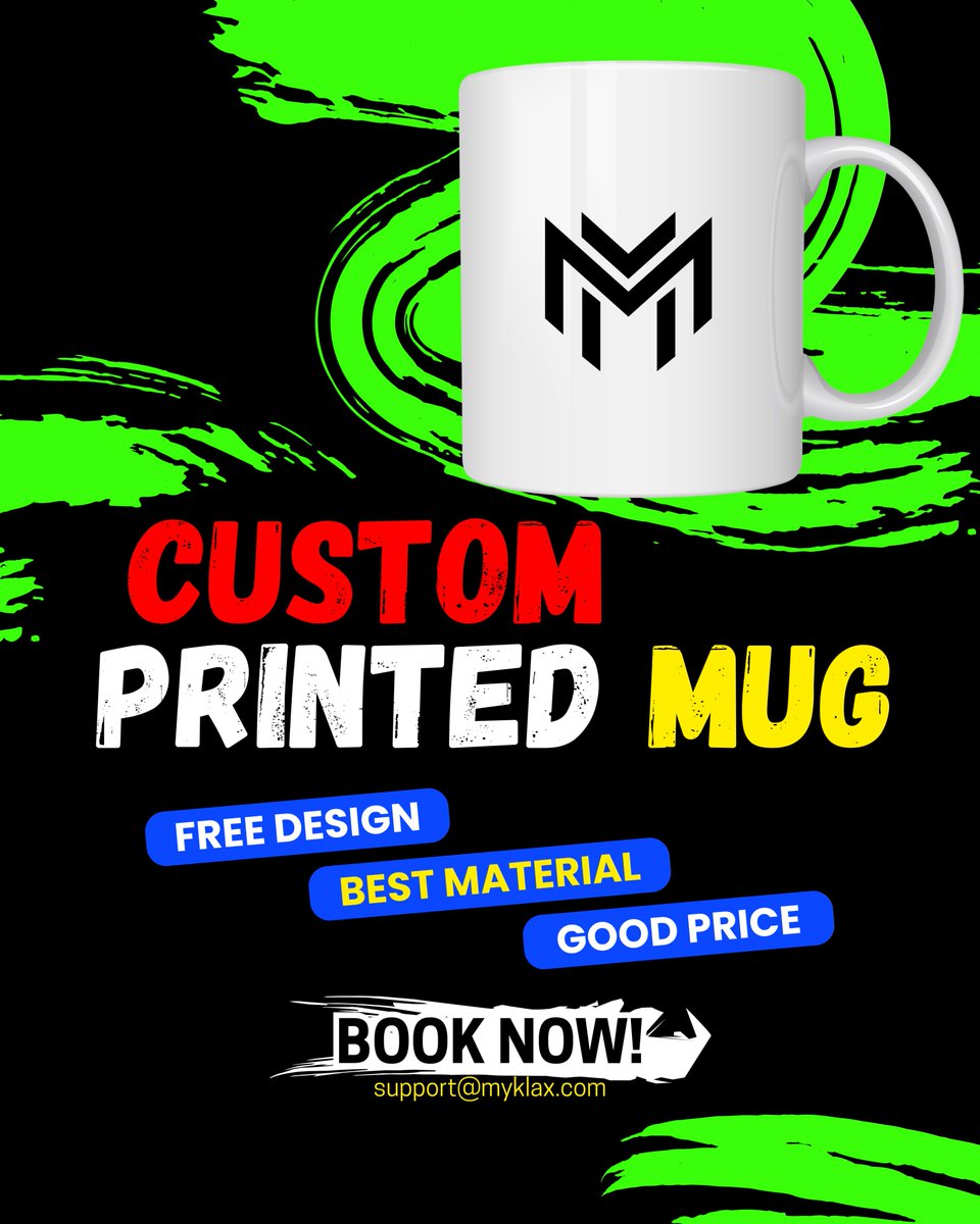 myklax's tweet image. Create custom-printed mugs with Myklax — perfect for gifts, offices, events, and branding. Premium quality, vibrant prints, and fast delivery!

#Myklax #MugPrinting #CustomMugs #CorporateGifts