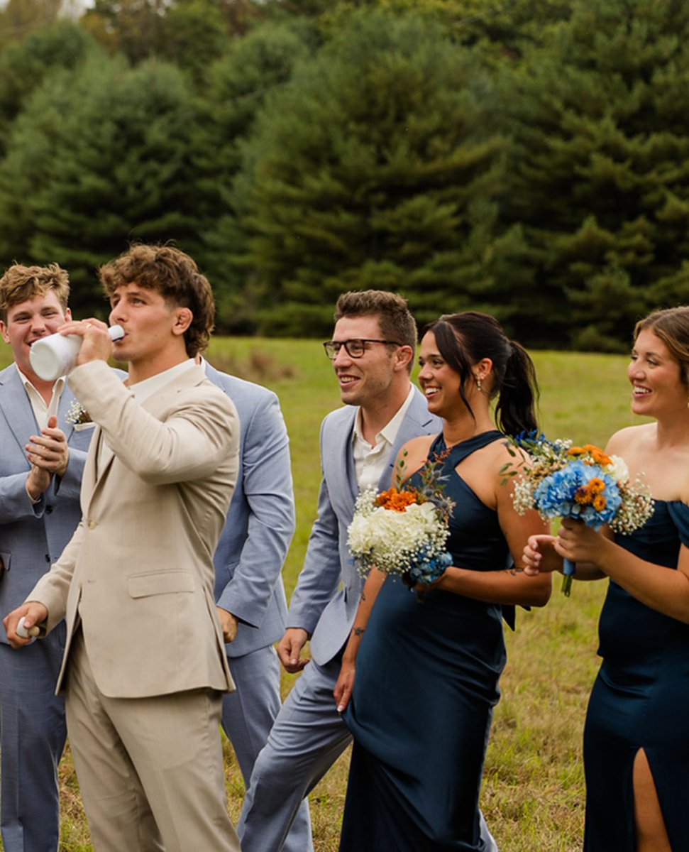Only a wrestler would schedule a wedding on Whiteout weekend, so Whiteout came to them!

🍾 Congrats to PSU National Champion and certified badass Levi Haines and his wife on their marriage!