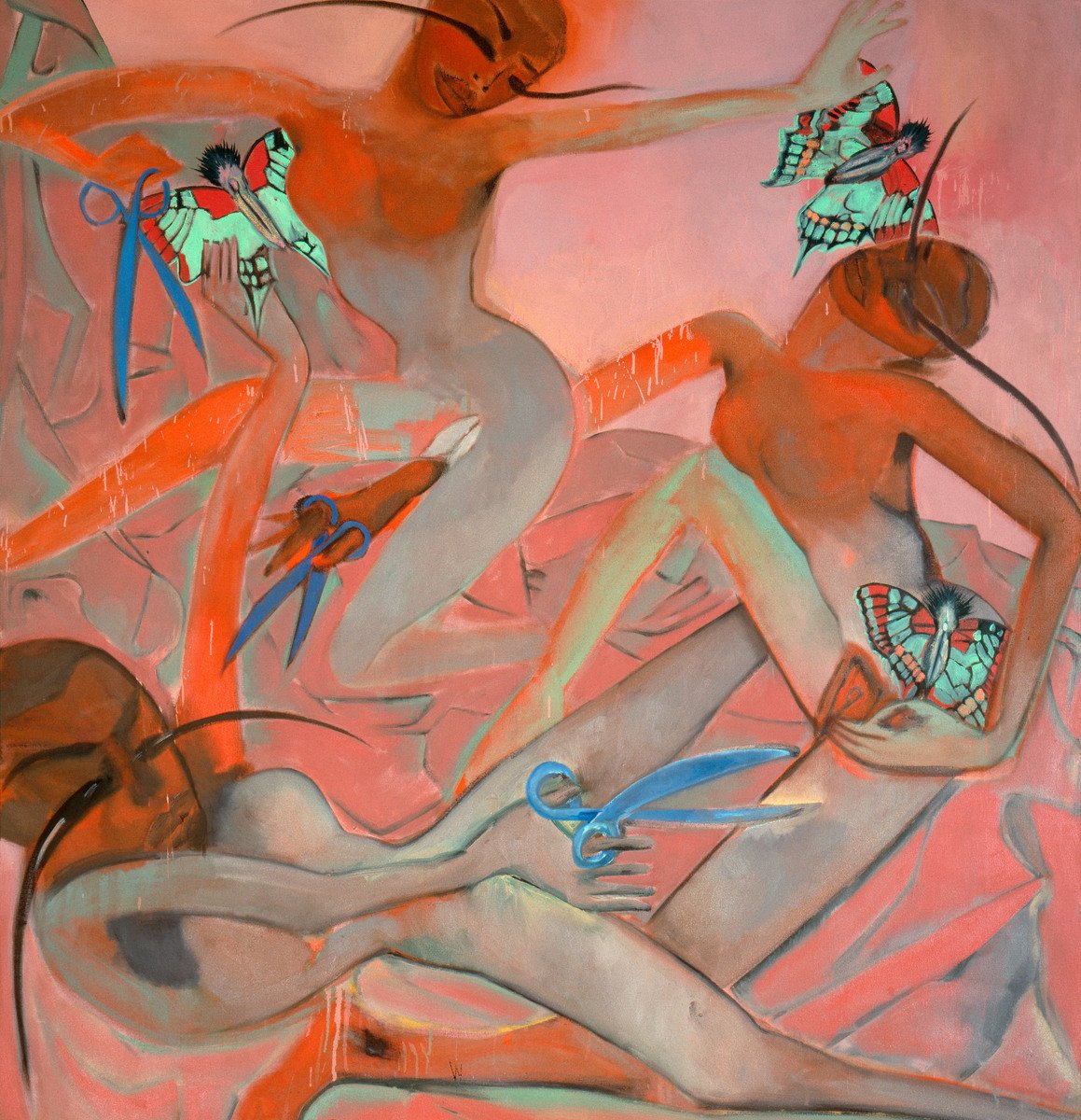 Happy Weekend dear X friends 💙🥰
 
Scissors and Butterflies ✂️🦋💙
by Francesco Clemente
Italian painter 🇮🇹
Guggenheim museum - New York 🇺🇸