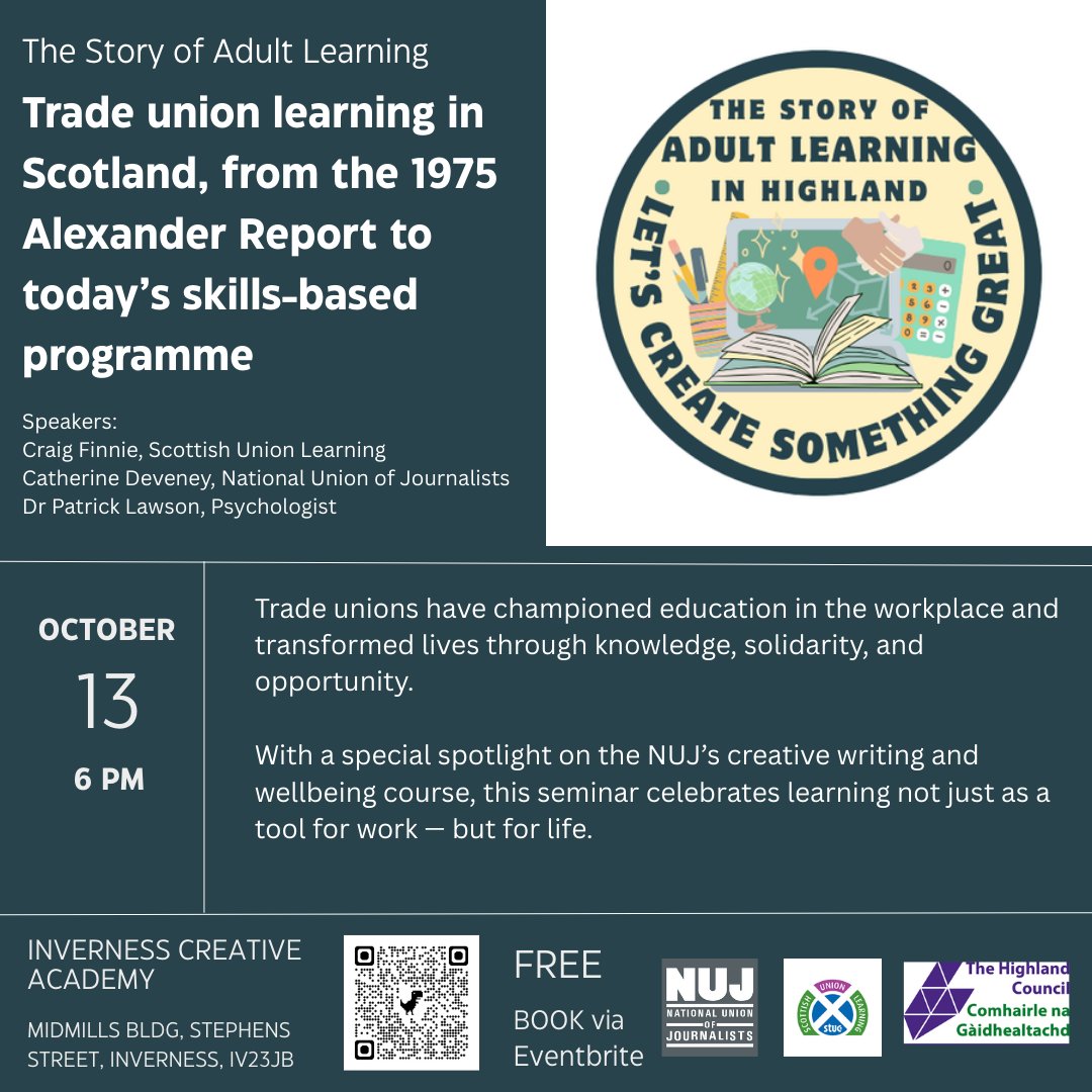ScottishTUC's tweet image. Check out this great event in Inverness on Monday evening!
eventbrite.co.uk/e/trade-union-…