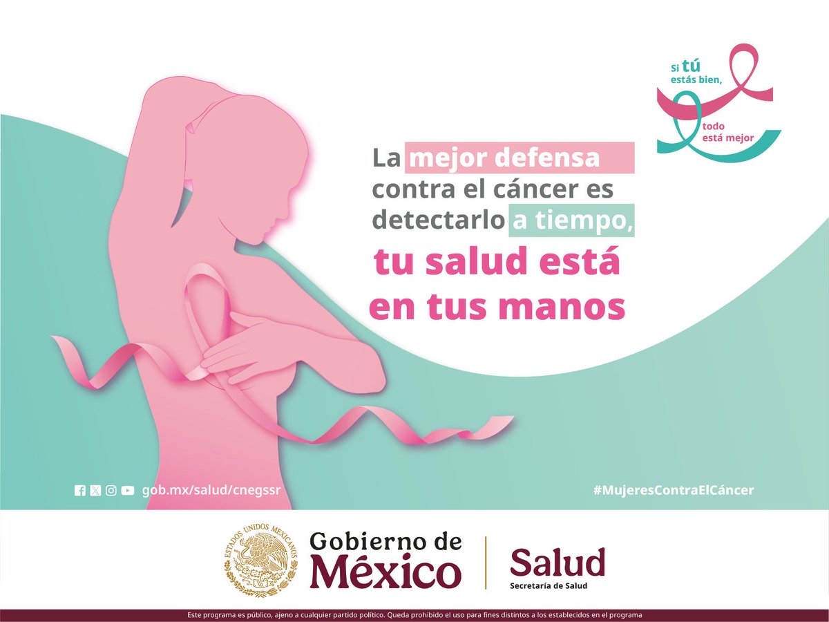 INGER_mx's tweet image. La detección temprana salva vidas. Realiza tu autoexploración cada mes y, ante cualquier hallazgo sospechoso, acude de inmediato a tu Unidad médica.

#MujeresContraElCancer #SPPS #CCINSHAE #SuInstituto