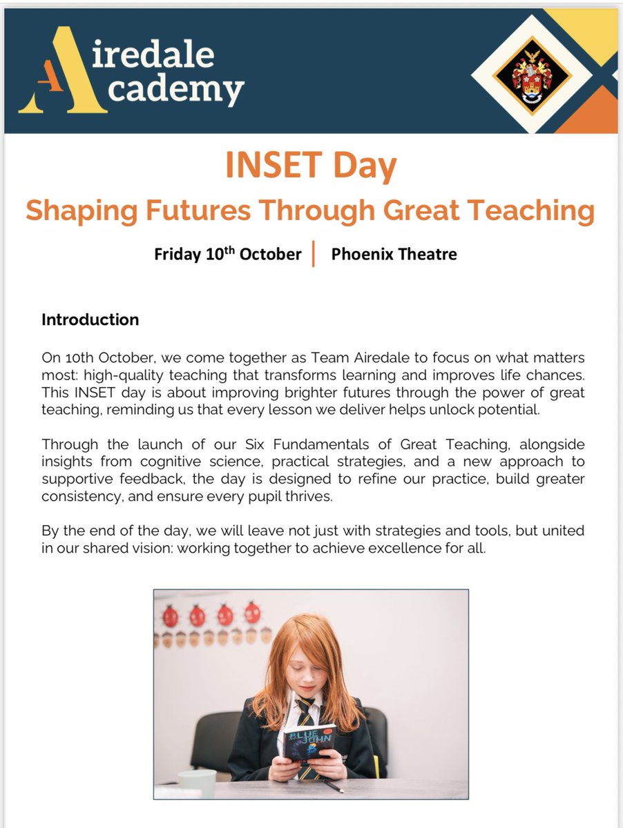 JoCrossBrunyee's tweet image. That’s a wrap! What a way to end the week — incredible energy, inspiring sessions, and a team focused on what matters most: teaching and learning. Proud of everyone who made today’s @airedaleacademy      INSET a success! #ShapingFutures #MakingADifference