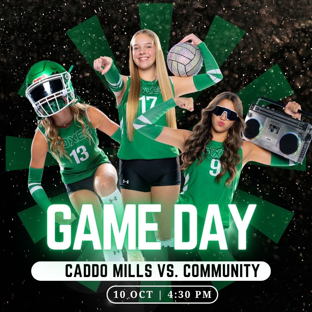 CaddoVolleyball's tweet photo. Happy Homecoming! ✨

It’s a big day for the FOXES! Come out and support your volleyball teams at home before heading over to Ed Locker to root on our football boys at 7:00! Let’s gooo! https://t.co/AMjise8O1i