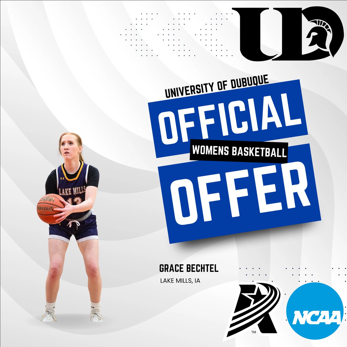 After a great visit yesterday with <a href="/kate_bechtel/">Kate Bechtel</a>, I am so excited to receive an offer to continue my academic and athletic career at the University of Dubuque! Thank you Coach Jansen, Coach Oswald, and Coach Bonnie for a great day and opportunity💙<a href="/UD_WBB/">University of Dubuque Women's Basketball</a>