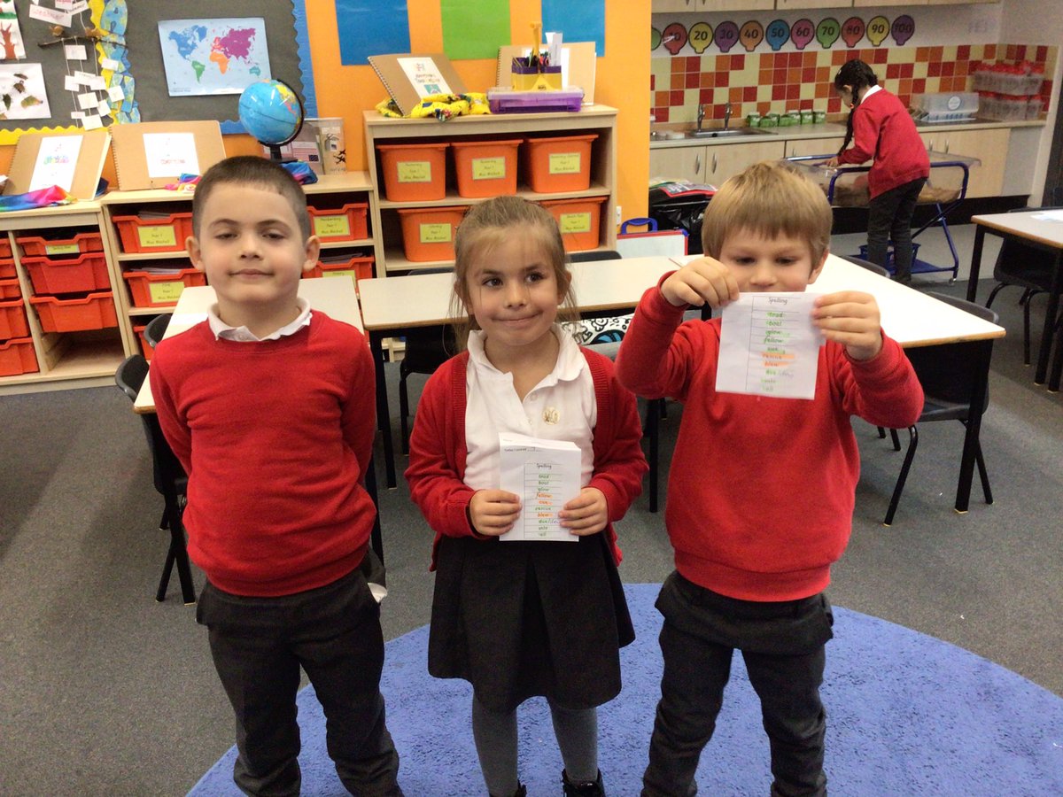 Scoring high in their spelling test!