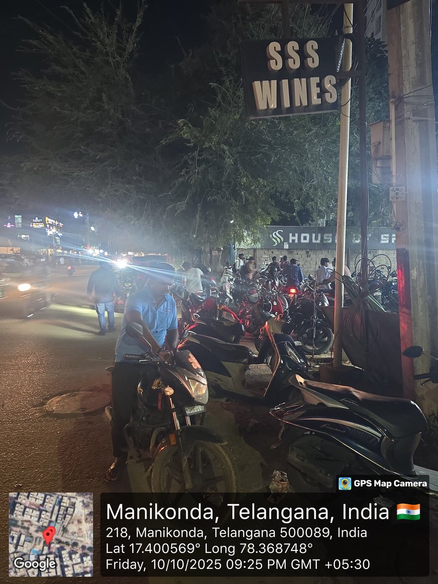 BackBenchrz's tweet image. @CYBTRAFFIC @HYDTP @HYDTP @ManaManikonda @ManikondaM88292 @SajjanarVC 
Liquor shop beside BRC, near Golden Oriole Apts, Puppalaguda  is causing nuisance — crowds, noise &amp;amp; traffic daily night. Please take action.
#HyderabadPolice #Manikonda