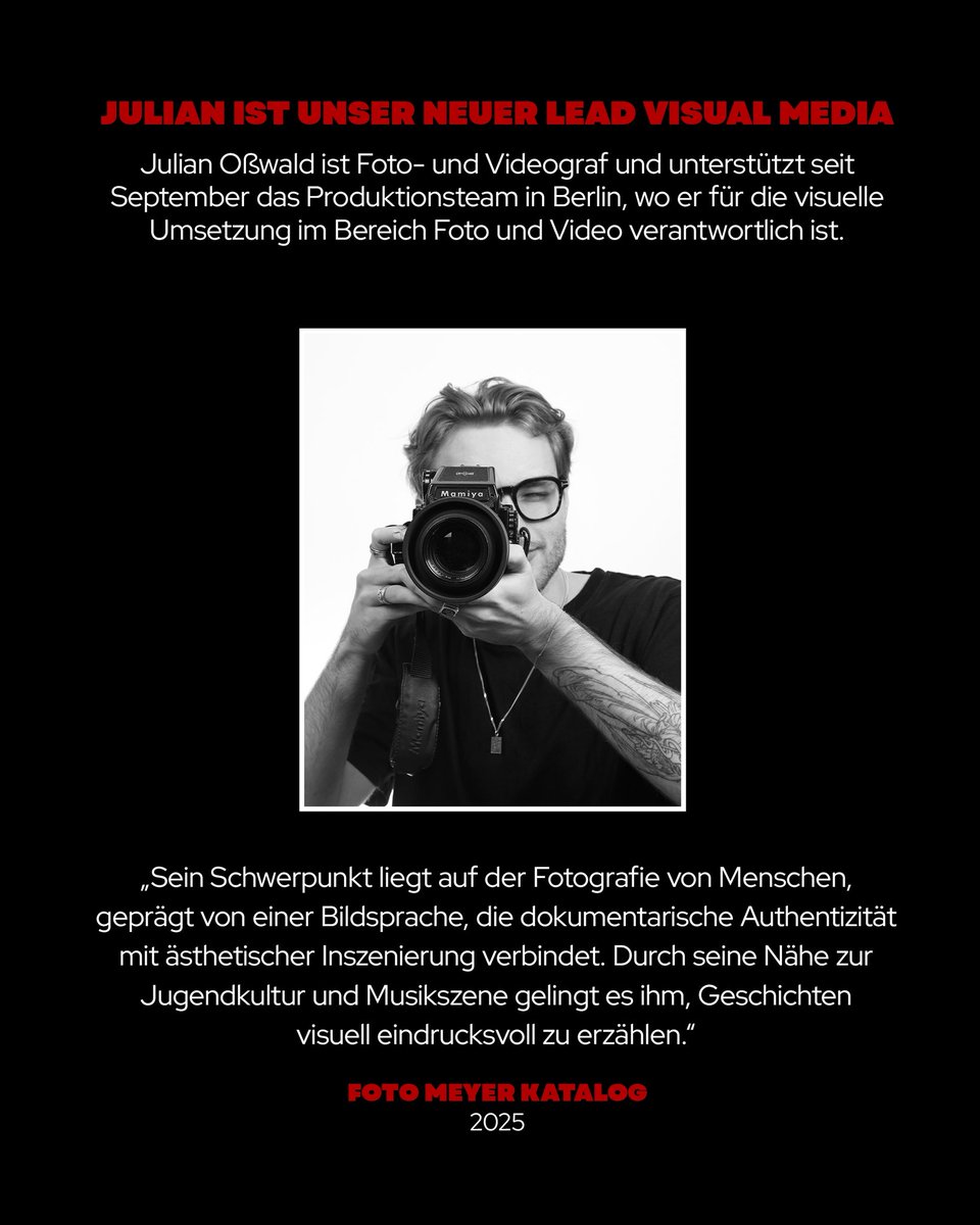 one2seven_GmbH's tweet image. Starke Bilder, frische Ideen 😮‍💨

Julian Oßwald ist seit September als Lead Visual Media am Start und sorgt in Berlin für starke Bilder und Videos.

Willkommen in Team 🤝

#ONE2SEVEN #CreativeTeam #SocialMediaAgency