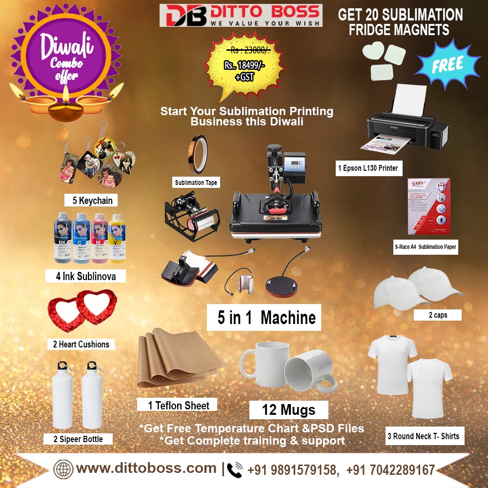 boss_ditto's tweet image. 🎇 Diwali OFFER SALE is here! 🎇
Start your printing business this festive season with our New Startup Combo Offer 💼✨
💰 Special Price: ₹18,499/- Only! 💥

📞 Call us today: +91 9891579158
🌐 dittoboss.com

#DiwaliOffer #DiwaliSale #StartupOffer #SublimationMachine