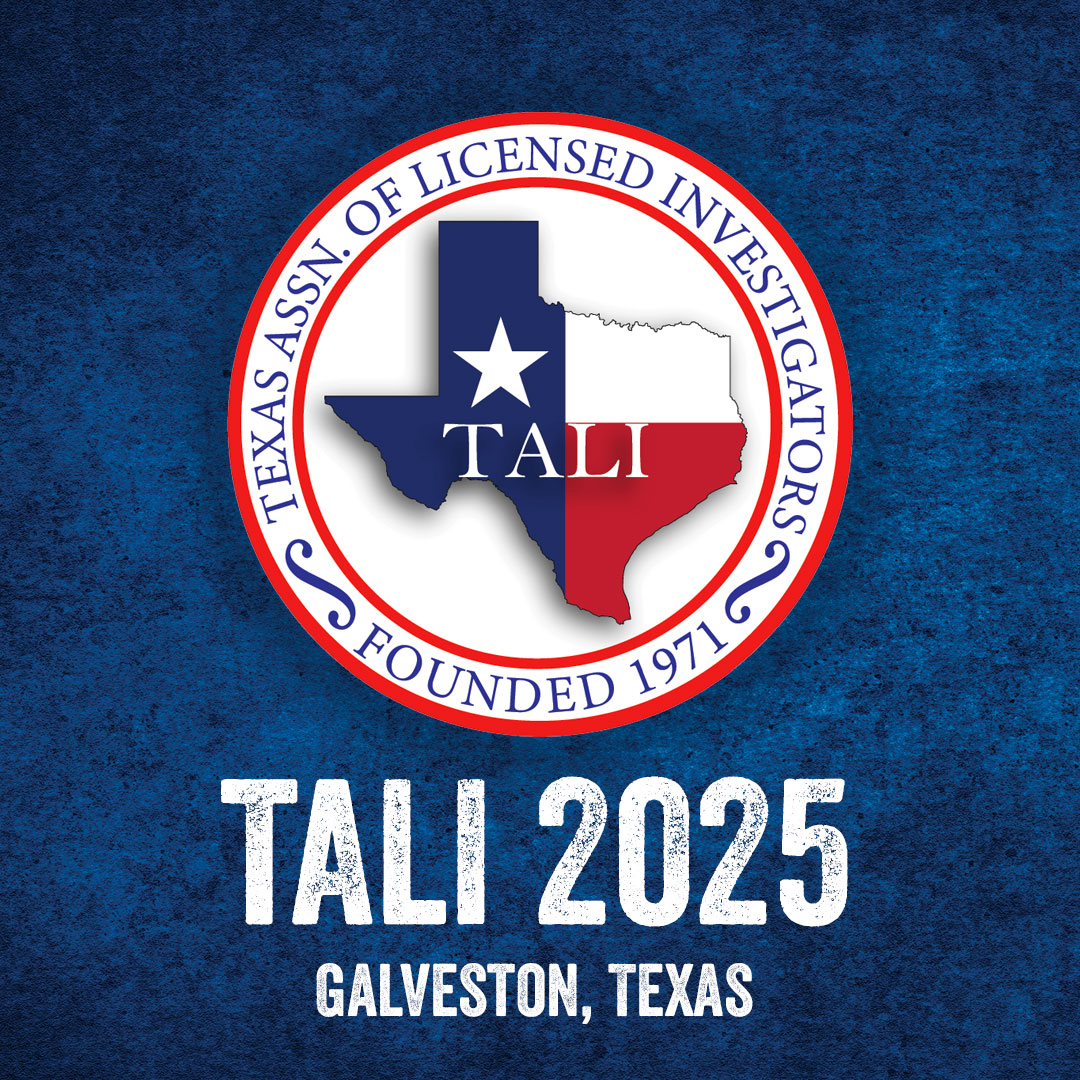 We’re on our way to the Texas Association of Licensed Investigators (TALI) Conference in beautiful Galveston, Texas, happening October 11-12! Stop by our booth to learn how IRBsearch can streamline your investigations and improve your efficiency. Hope to seeing you there!