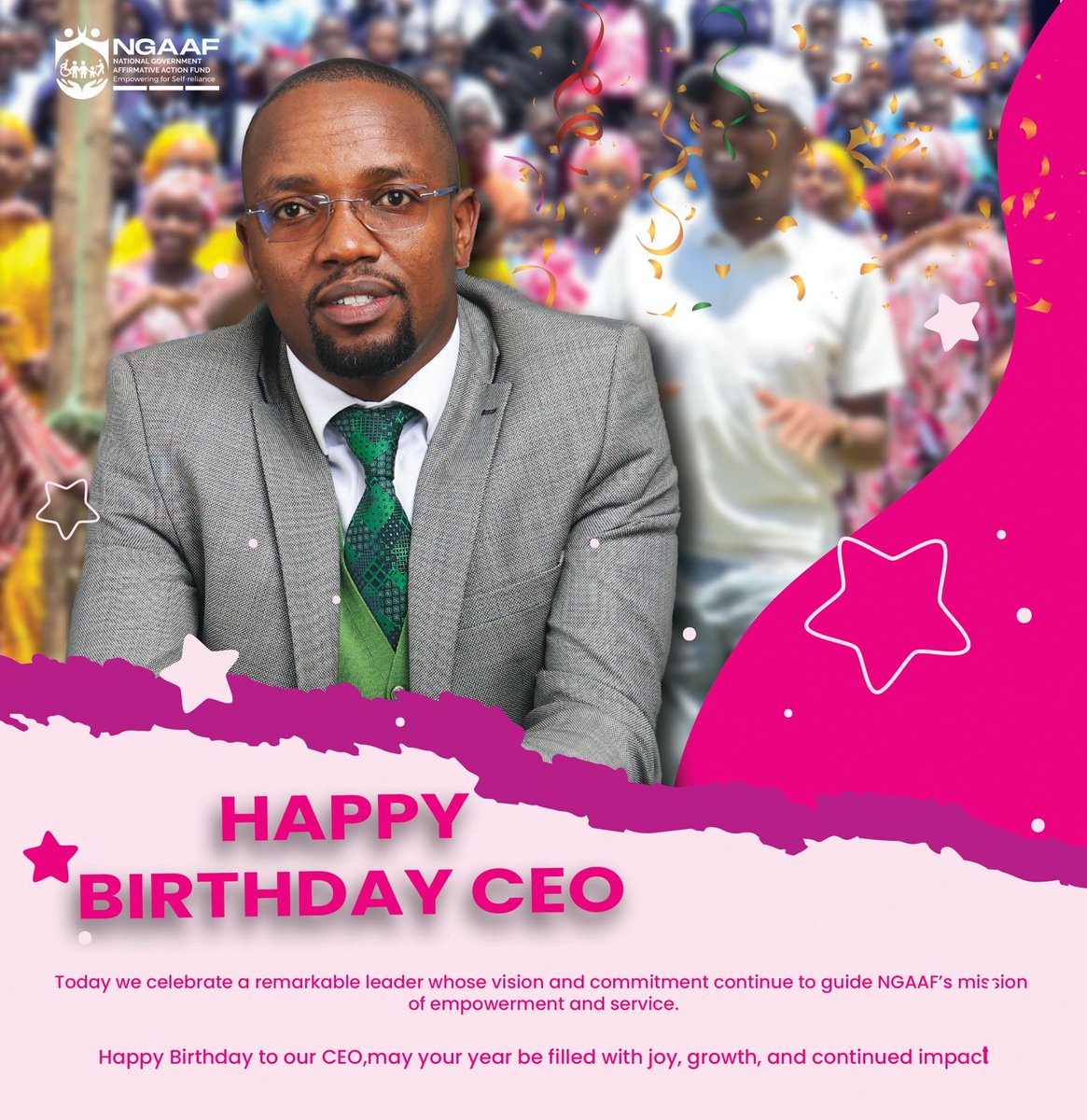 Today, we celebrate the birthday of our esteemed CEO <a href="/RoySasaka/">Roy Sasaka Telewa, OGW., FCIPS., FIHRM.</a> — a visionary leader whose passion, integrity, and commitment to empowering women, youth, and PWDs continue to define NGAAF’s impact across the nation. 🌍💫

Your unwavering dedication to inclusive growth and