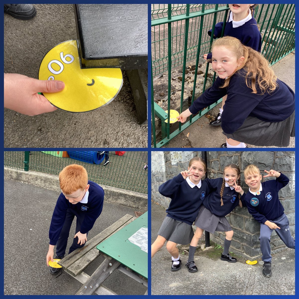 HolyChildPSBel's tweet image. Today P5B took their learning outside to hunt for right angles in the playground. They used their Pac Man right angle finder to look for as many right angles as they could as part of their Shape and Space topic in Numeracy🟦🟧 

#SharingCaringLearning #practicallearning