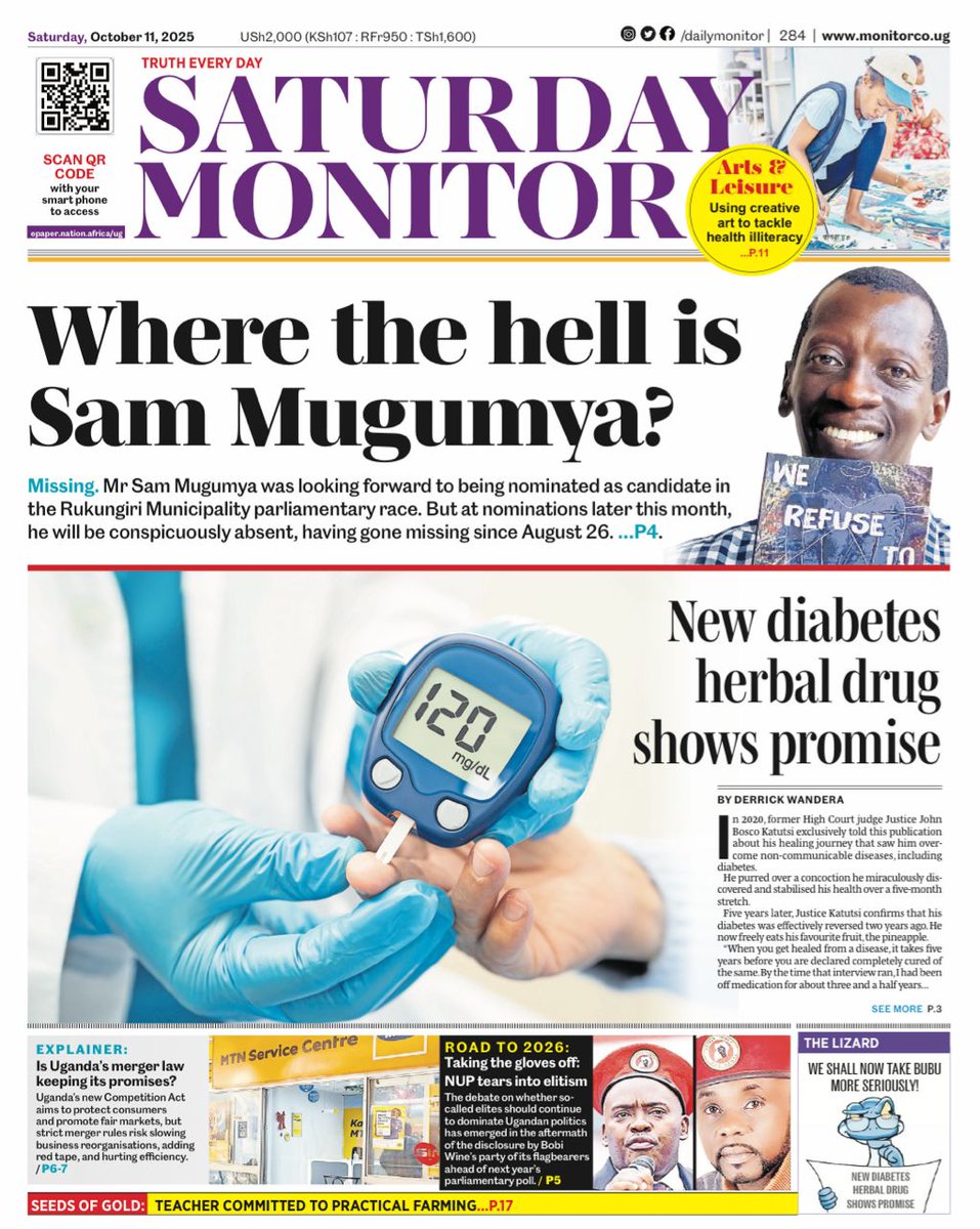 Mr <a href="/KagutaMuseveni/">Yoweri K Museveni</a> you said that if a Niddle can be searched and be found, sure Even <a href="/SamMugumya/">MUGUMYA SAM</a> can be found..
Aid his return Home to his loved ones,you swore to protect all Ugandans
It's your Duty #FreeSamMugumya