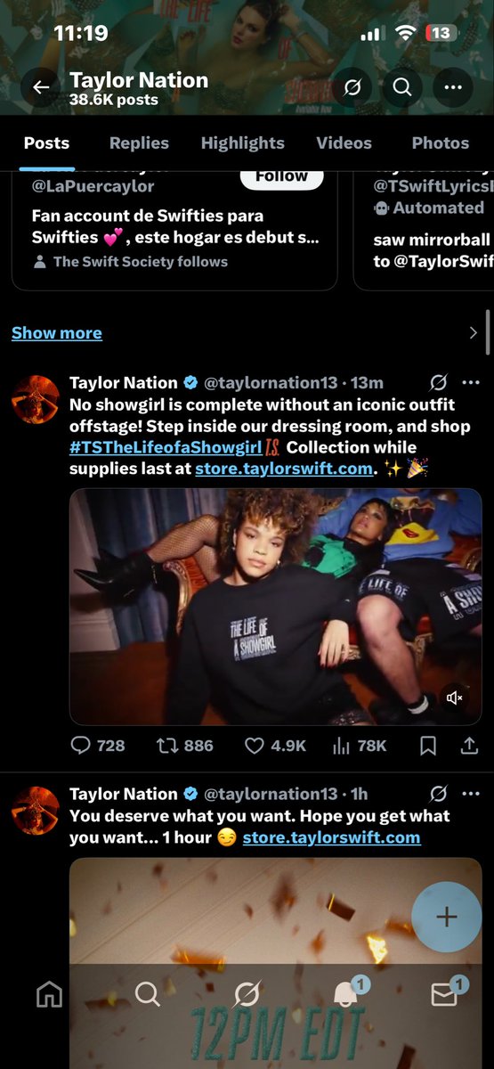 mblanton96's tweet photo. @taylornation13 Merch dropped 13 mins ago and I need mine to arrive like yesterday 🥹❤️‍🔥🤌🏻🫶🏻
#TSTheLifeofaShowgirl @taylornation13 @taylorswift13 https://t.co/RmCFsvu6po