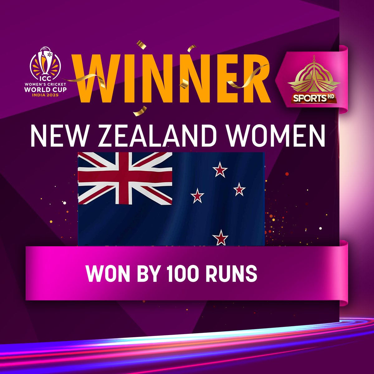 PTVSp0rts's tweet image. 🇳🇿 New Zealand Women dominate with a 100-run victory over Bangladesh Women! 💪🏏 
#BANWvsNZW