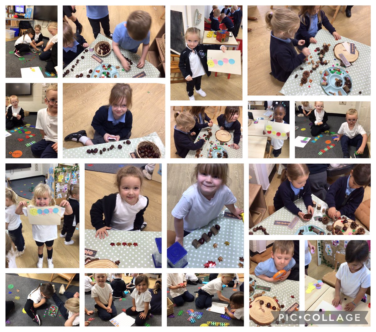 Blackshawsch's tweet image. This week, Reception have been creating repeating patterns #repeatingpatterns