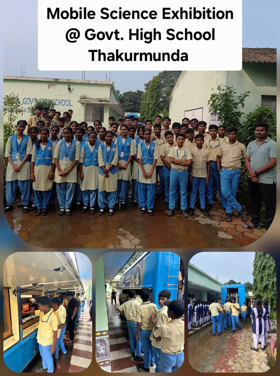 digdhar's tweet photo. Our School Students visited the "Mobile Science Exhibition" organised by Dhenkanal Science Centre at Govt. High School, Thakurmunda on 10.10.2025. https://t.co/FM5FXiDnBi