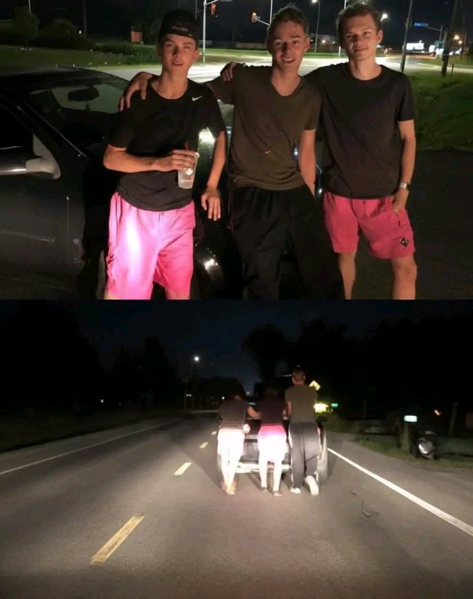 fopminui's tweet image. &quot;Past midnight on a lonely highway, a woman’s car broke down. No money for a tow. No help in sight. She thought she was out of options…

Until three teenage boys appeared.

Still in their swimsuits from a late-night swim, Aeron, Bailey, and Billy checked under the hood. The car…