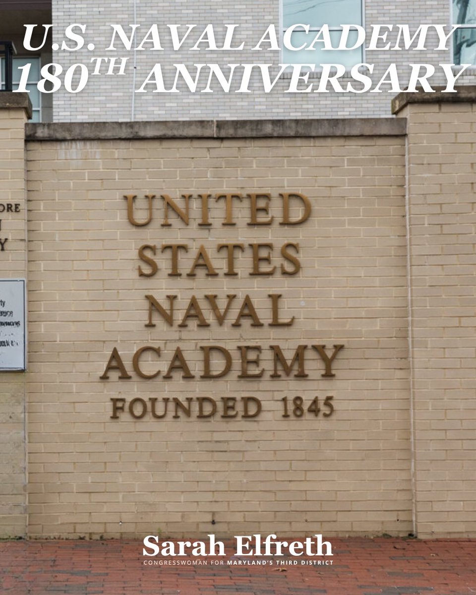 RepSarahElfreth's tweet image. For 180 years, the @NavalAcademy has educated and trained generations of our best and brightest Midshipmen to serve as Naval and Marine Corps Officers. I’m proud to lead more than 30 of my colleagues in honoring the legacy and impact the Academy has had on our nation. The…