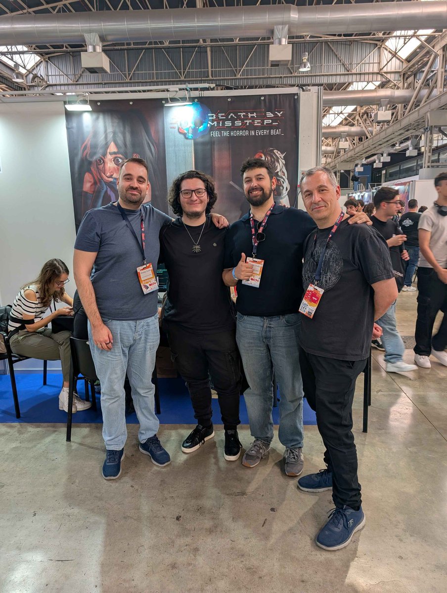 Hoy en el <a href="/bcngamefest/">BCN Game Fest</a> con mis compañeros de <a href="/DeathByMisstep/">Death By Misstep | Horror & Rhythm videogame!</a> a tope con la Demo! 😉😁