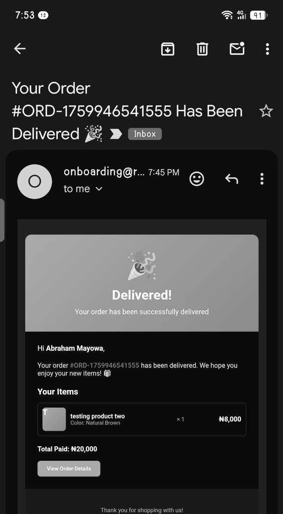CodeMayor's tweet image. Today I did not do much
I just work on email confirmation after a user order product
Slide two after delivery
And the last slide was pushing notifications to subscribers user even if the browser is closed, the notification will still drop