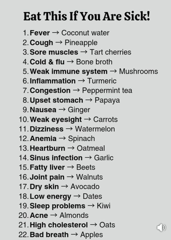 Tips2Home's tweet photo. Eat this if you're sick!🥥🍍🍒🍄🥕🍉🥬🧄🥑🥝 https://t.co/7BGkJlctF7