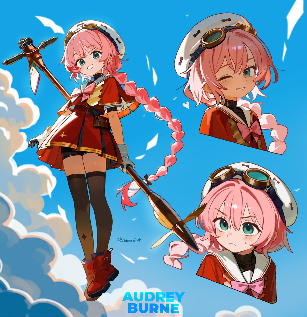 🎨Audrey, the Steampunk Magical Girl 🪄🔧
#characterdesign
