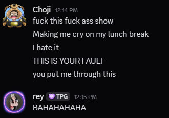 traumatizing my friends with alice in borderlands :D