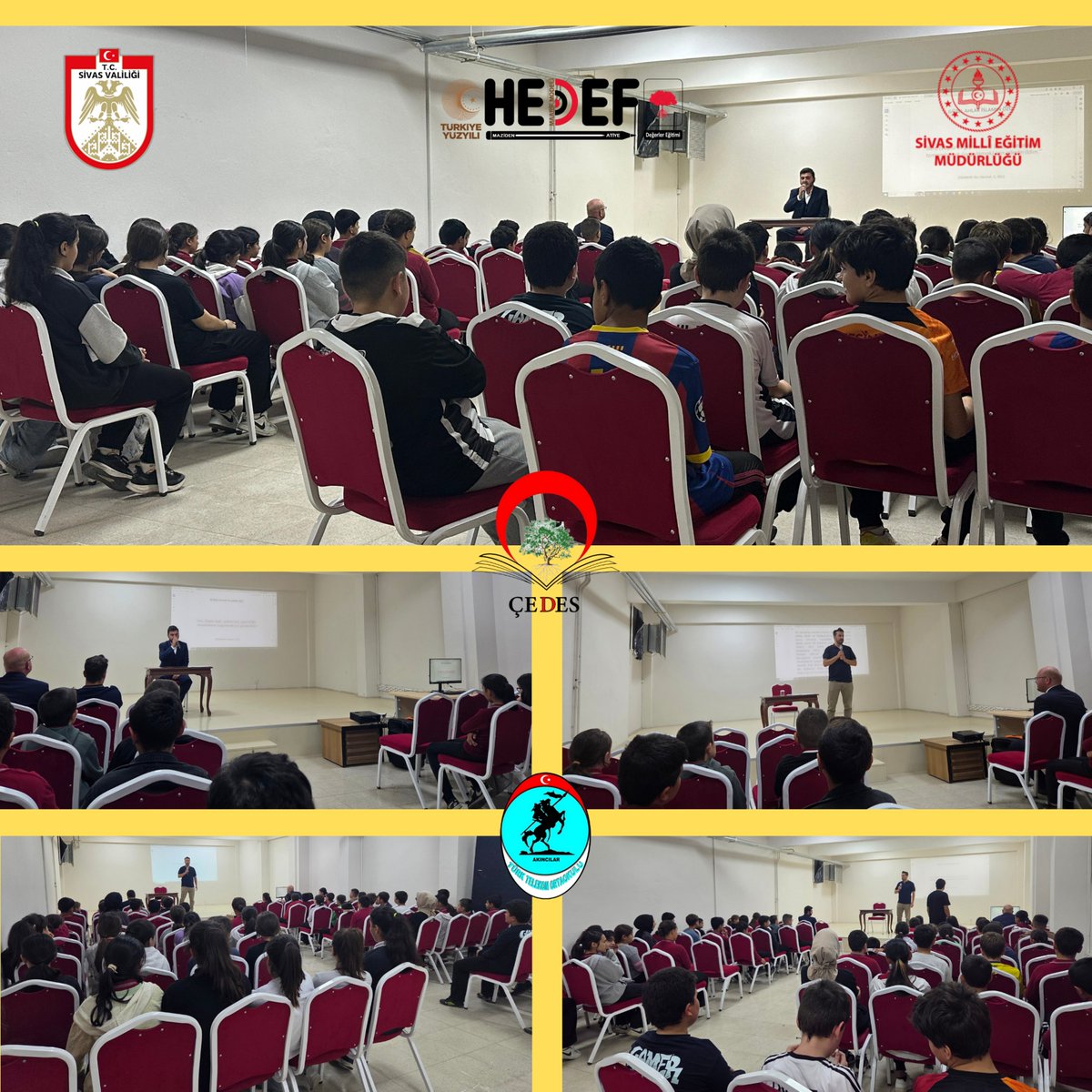 "Hz. Peygamberin İzinde": Genç Gönüllere İlham Olan Konferans
Mevlid-i Nebi Haftası etkinlikleri çerçevesinde, İlçe Müftülüğümüz tarafından öğrencilerimize yönelik anlamlı bir program düzenlendi.
<a href="/tcmeb/">Millî Eğitim Bakanlığı</a> <a href="/Yusuf__Tekin/">Yusuf Tekin</a> 
<a href="/sivasmem/">Sivas Millî Eğitim Müdürlüğü</a> <a href="/erdogan_fatih66/">Fatih Erdoğan🇹🇷</a> <a href="/Sivas_HEDEF/">Sivas Hedef Projesi</a> 
<a href="/ALarmeb/">Akıncılar İlçe Milli Eğitim Müdürlüğü</a> <a href="/baybalci60/">Şaban Balcı</a>