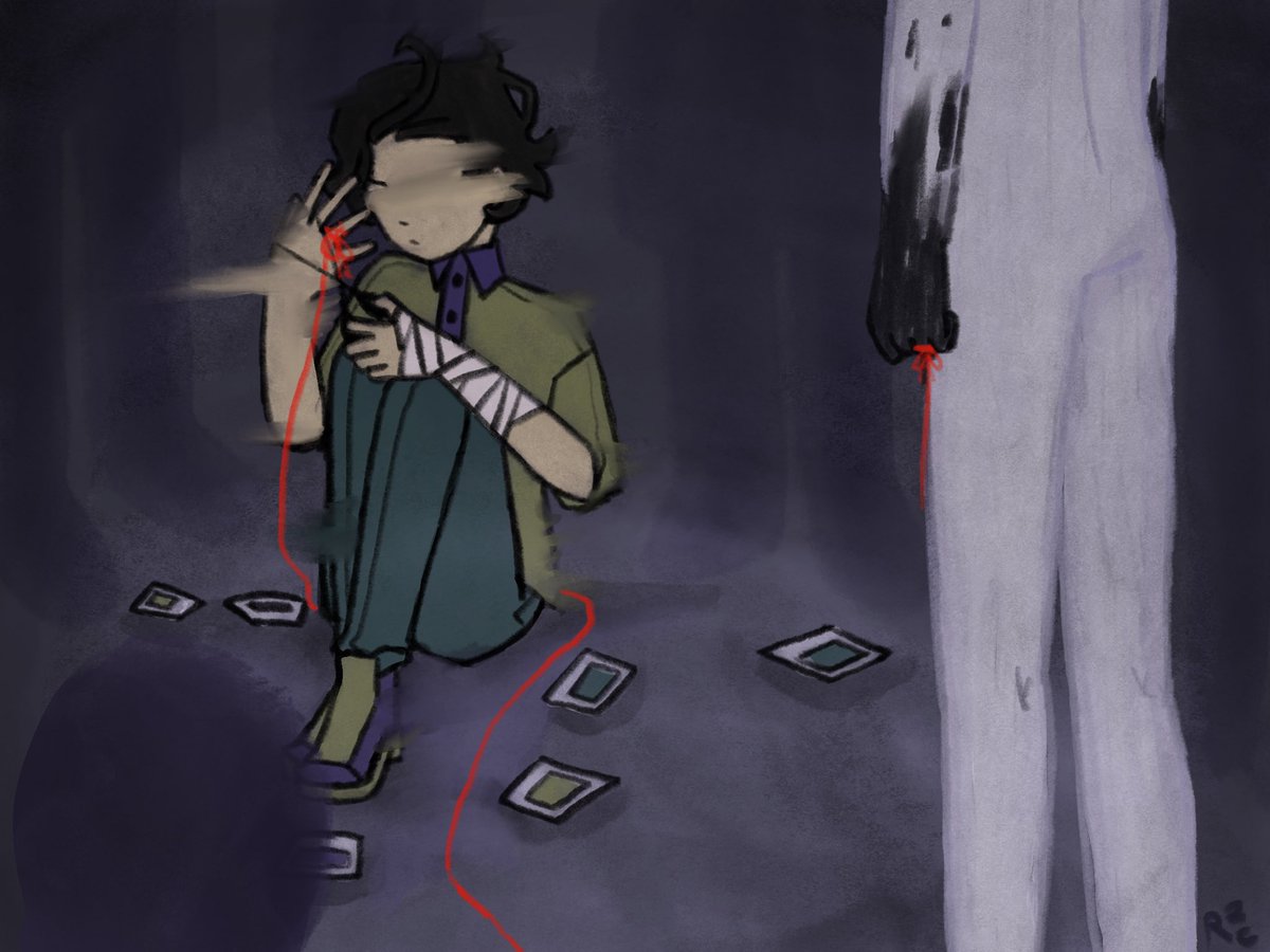 fallingflowers0's tweet photo. red string of fate 

#underworldoffice https://t.co/8T9A6IxdnT