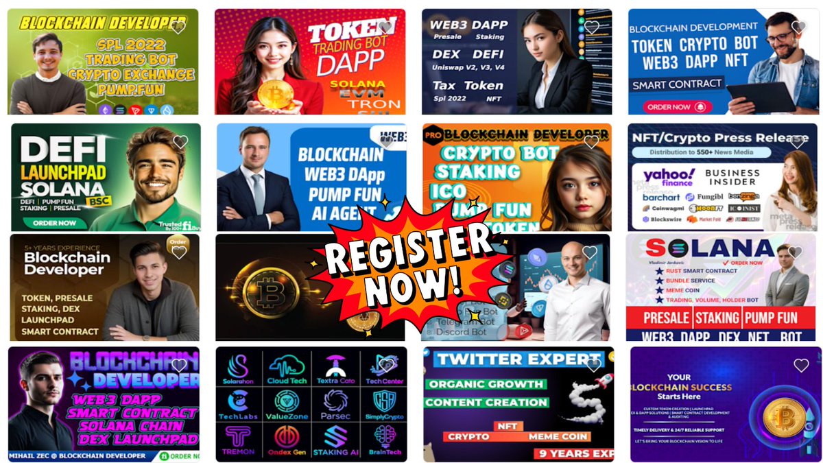 ruposhamin's tweet image. Turn your DeFi, Crypto, or NFT idea into reality!
Hire a skilled Blockchain Developer on Fiverr to build smart contracts, tokens &amp;amp; dApps and many more!
Start now! go.fiverr.com/visit/?bta=148…

#Blockchain #Web3 #CryptoDev #defi #NFT #dapp