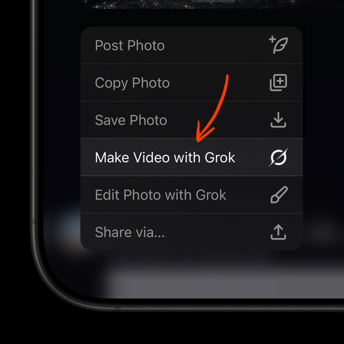 doganuraldesign's tweet image. My new favorite button on X
Long press any image then tap "Make Video with Grok"
It's free, try it and share with me