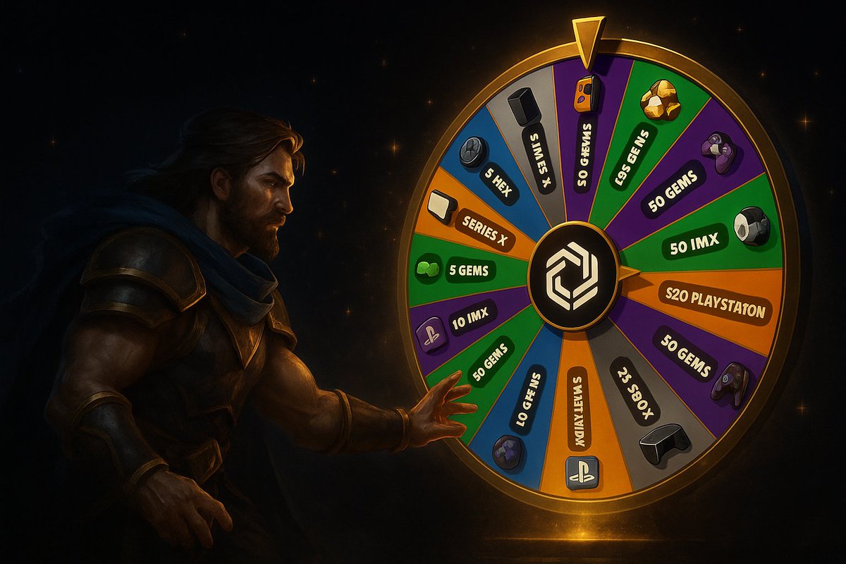 Andrveil's tweet image. 🎡 @Immutable Wheel is live!
 
Spin the wheel and get cool rewards: 
- Meta Quest 3  
- Playstation 5  
- Nintendo Switch  
- $IMX tokens  

Also don&apos;t forget to do a claim spin everyday!

#Immutable #Web3Gaming