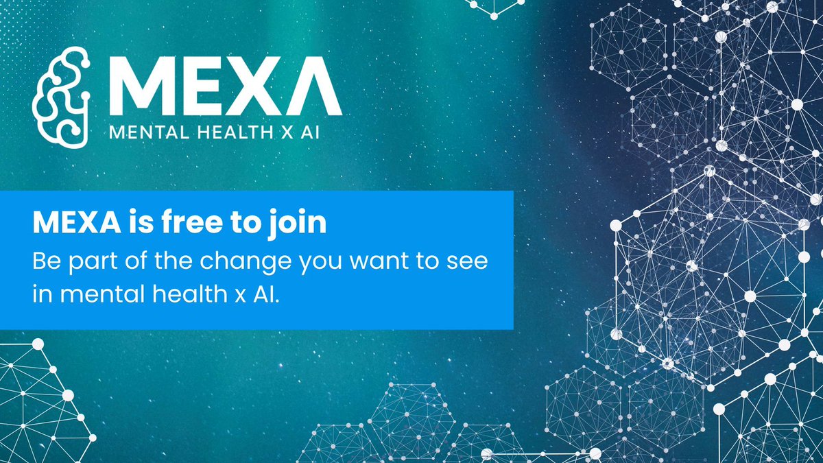 Today is World Mental Health Day! The perfect time to join  MEXA - a free, global community at the intersection of mental health x AI.

Help shape a more thoughtful future: mexa.app 

#MentalHealth #AIforGood #LivedExperience #AI #MEXA #WorldMentalHealthDay