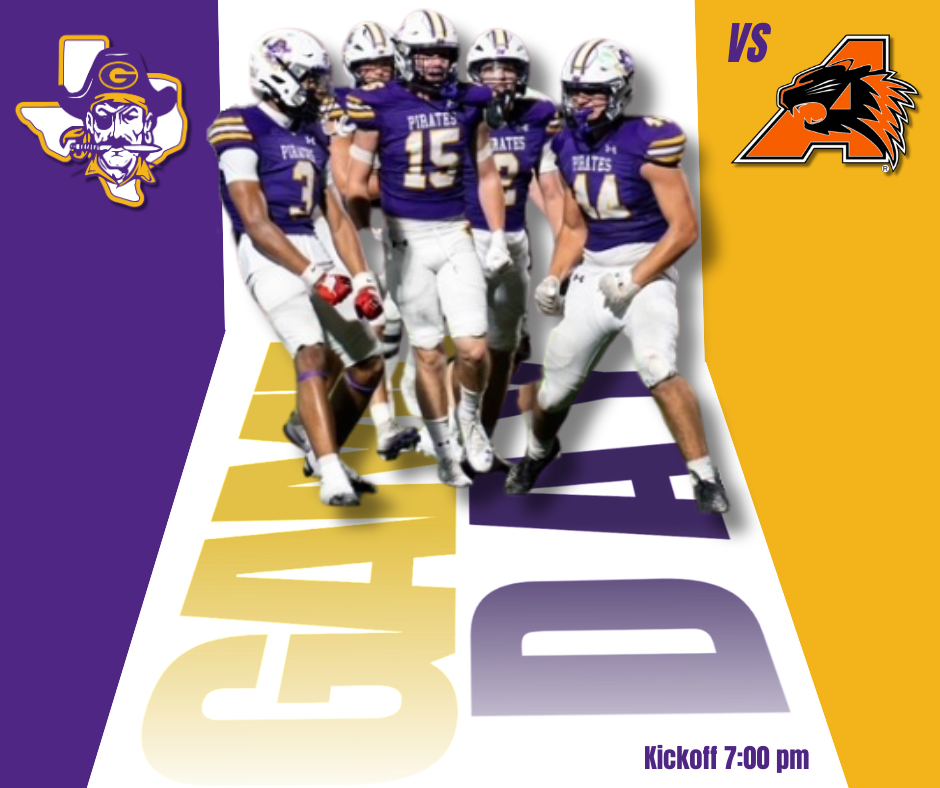 🏴‍☠️ IT’S DISTRICT GAMEDAY, PIRATE NATION! 🏴‍☠️
Granbury Pirates (2-3) @ Aledo Bearcats (6-0) 
📍 Tim Buchanan Stadium, 1000 Bailey Ranch Rd, Aledo, TX 76008 |⏰ 7 PM
🎟️ aledoisdathletics.com/HTtickets
📻 khits955.com
🎥 nfhsnetwork.com/events/texan-l…