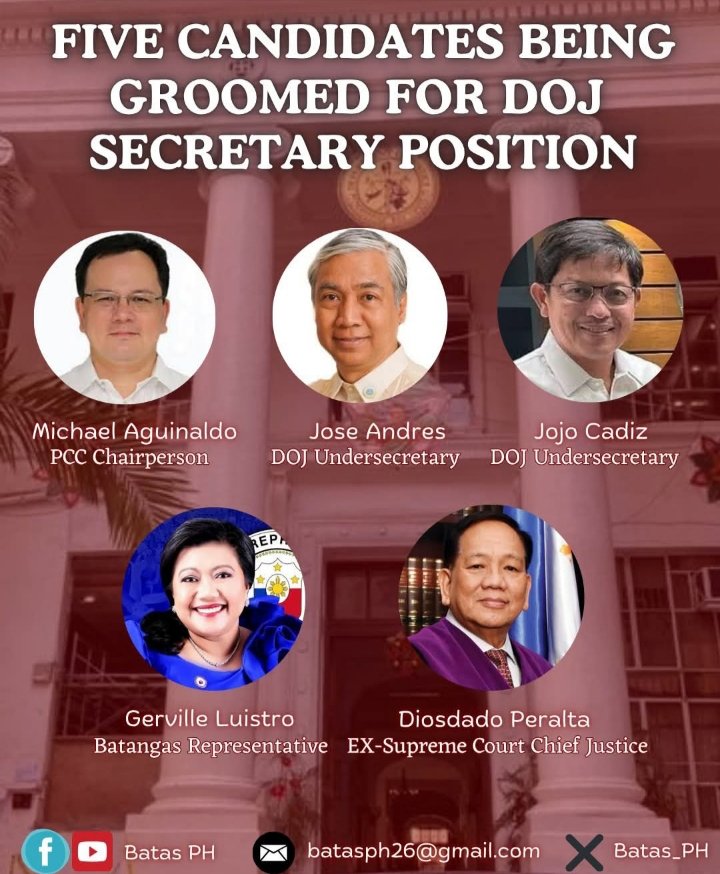 I respectfully nominate Atty. Jinky Luistro to be the new DOJ secretary. 
Please repost if you agree! 
🙏🙏🙏
-ctto-