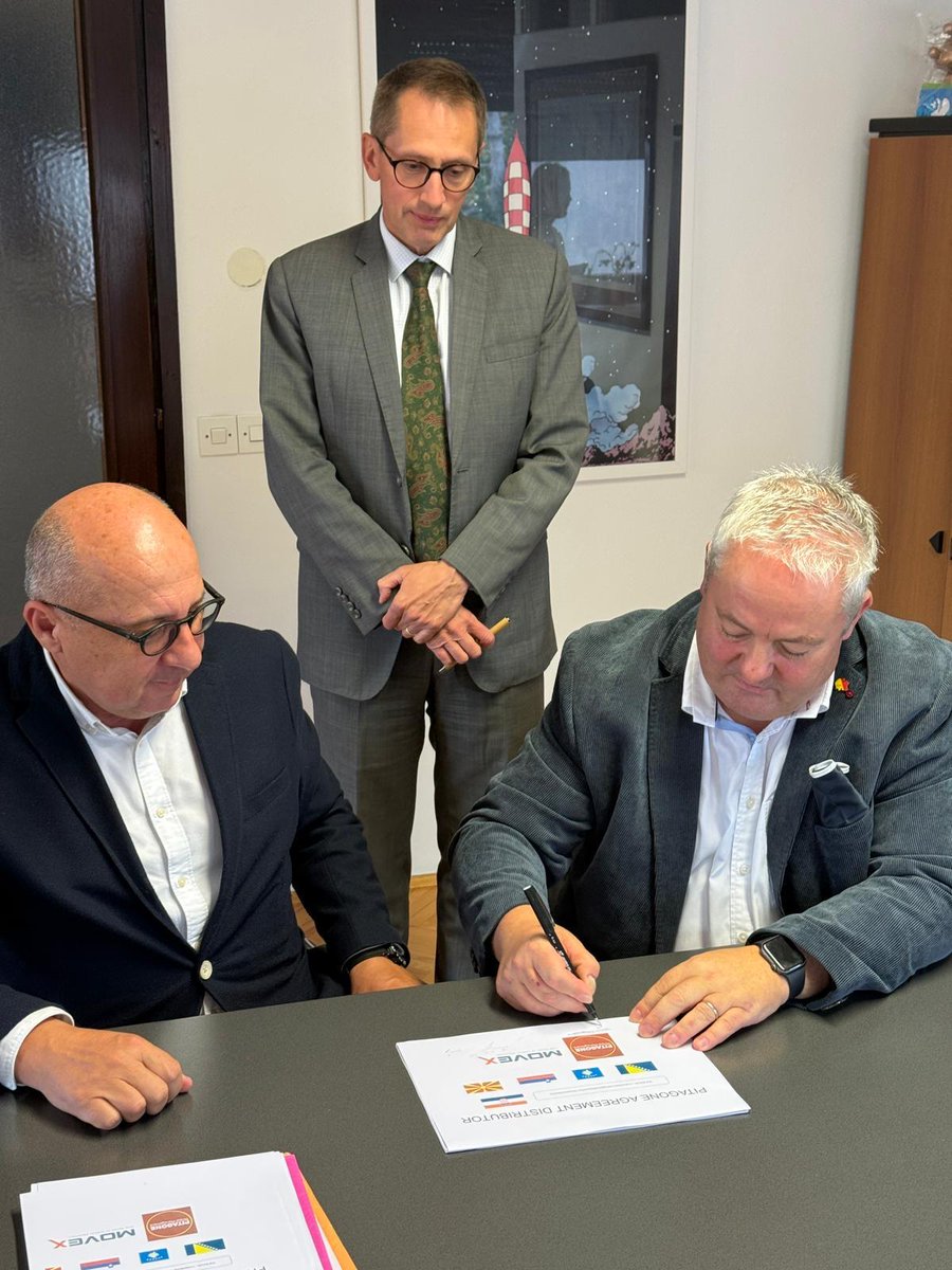 belgiuminzagreb's tweet photo. Very satisfying to witness the signing, at the Embassy of Belgium, of the agreement between Belgium based @pitagoneBE and Croatian https://t.co/hGVHHual93. Looking forward to seeing Pitagone's mobile barriers providing extra security in Croatia's public spaces. https://t.co/9r5M80fNLU