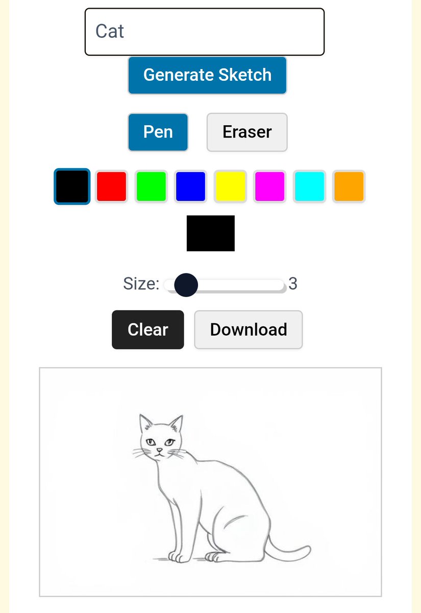 ProminentArts's tweet image. 🎨 Introducing AI Doodle Studio ✨
Turn ideas into art in seconds:
1️⃣ Type any subject (&quot;cat&quot;, &quot;spaceship&quot;, &quot;tree&quot;)
2️⃣ Get an AI-generated sketch
3️⃣ Draw directly on it with pens, colors &amp;amp; eraser!
Try it now → prominentpainting.com/is-doodling-re…

#AIArt #DigitalArt #CreativeTools #Doodle