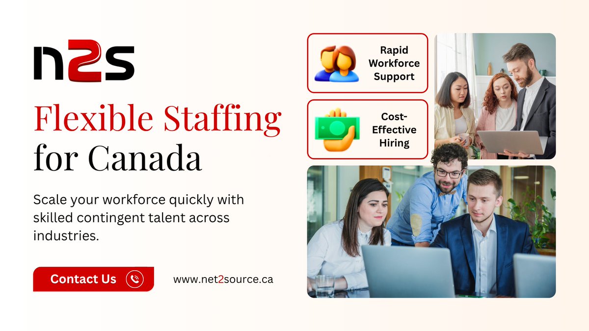 n2s_global's tweet image. With Net2Source’s Contingent Staffing Solutions in Canada, you can scale your workforce quickly and stay ahead of project demand, without compromising quality or cost.
 
Partner with us today
Request Services: hubs.la/Q03N79Sj0
#ContingentStaffing #CanadaJobs #Net2Source